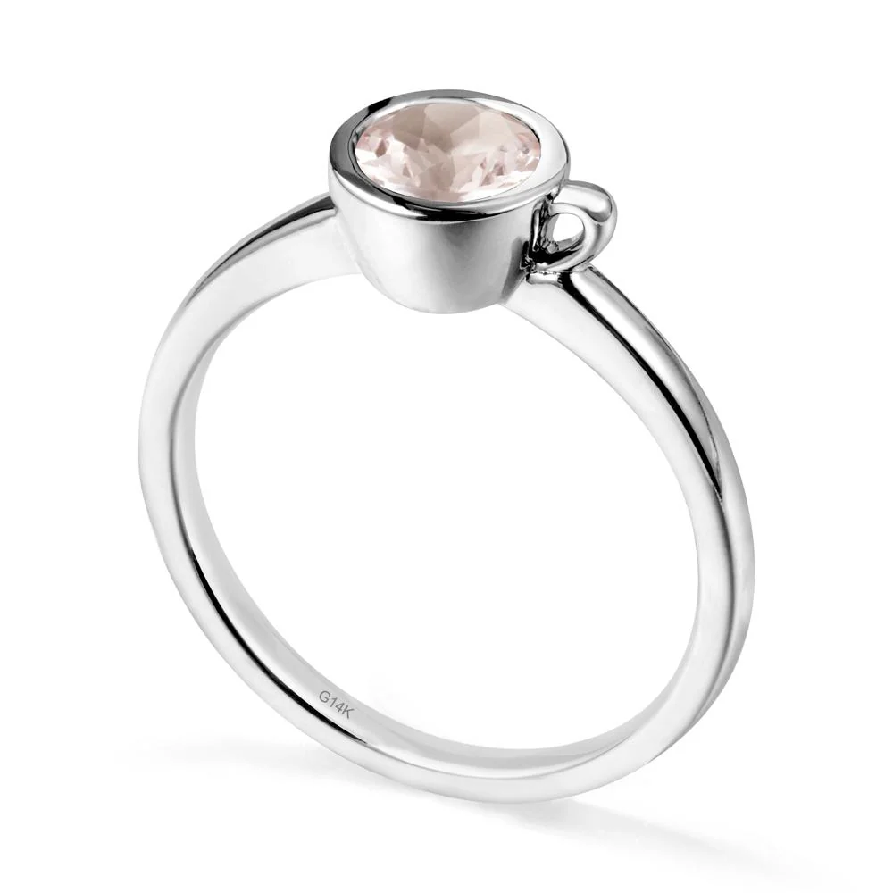 Creative Coffee Cup Inspired Morganite Ring - Image 3