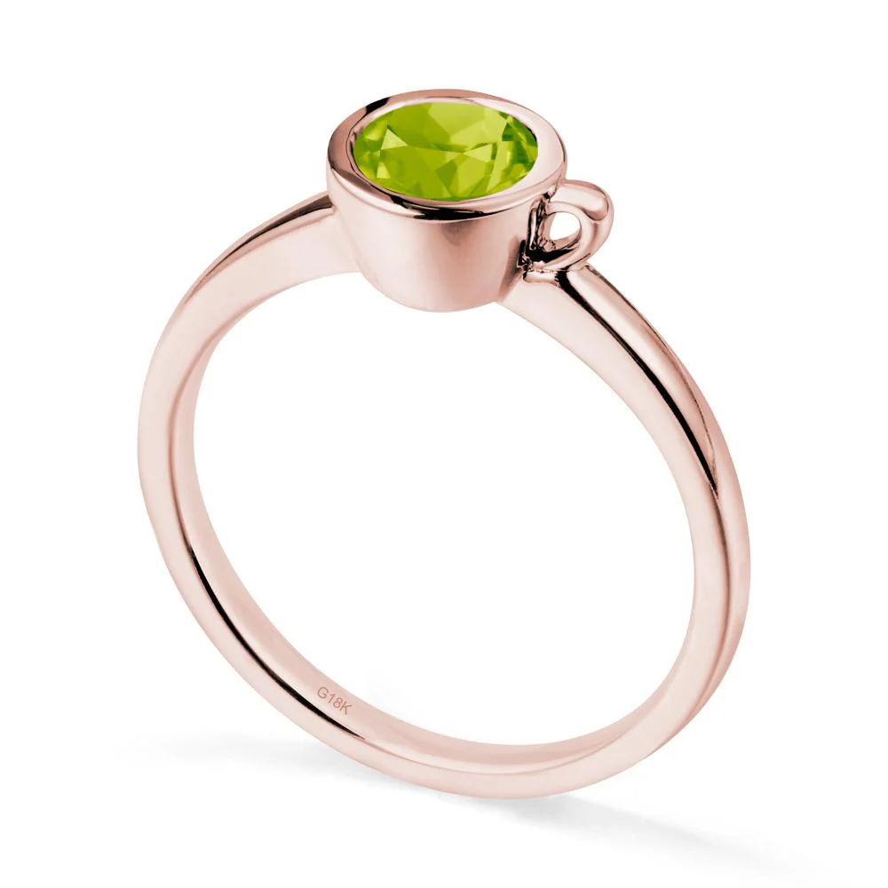 Creative Coffee Cup Inspired Peridot Ring - Image 5