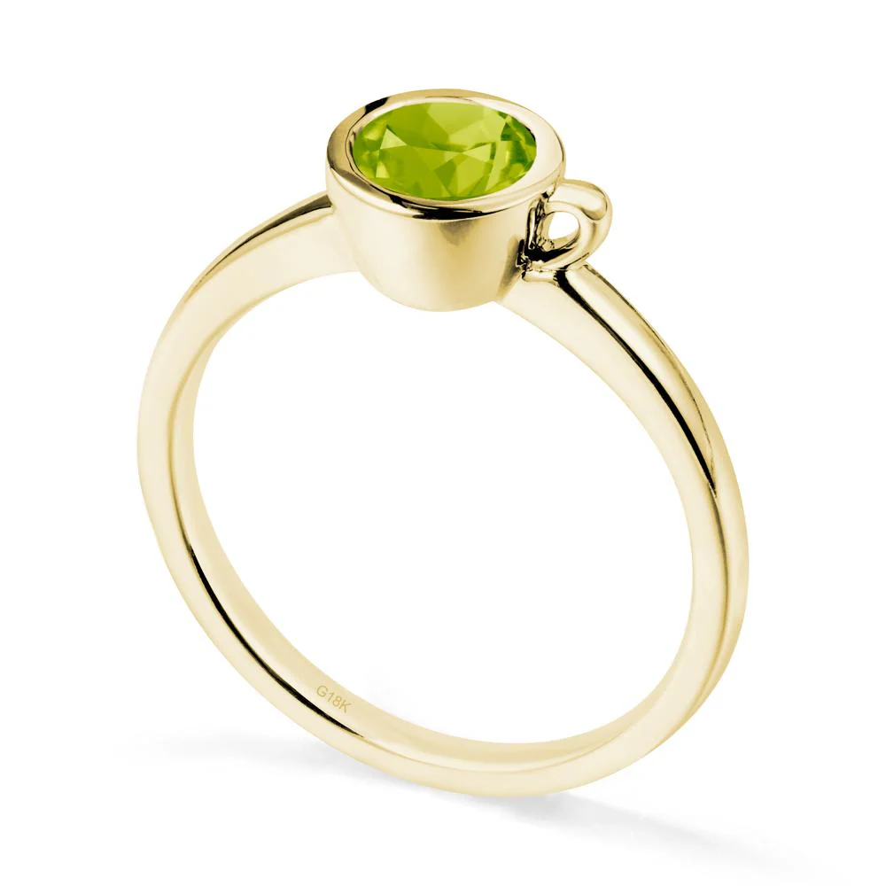Creative Coffee Cup Inspired Peridot Ring - Image 7