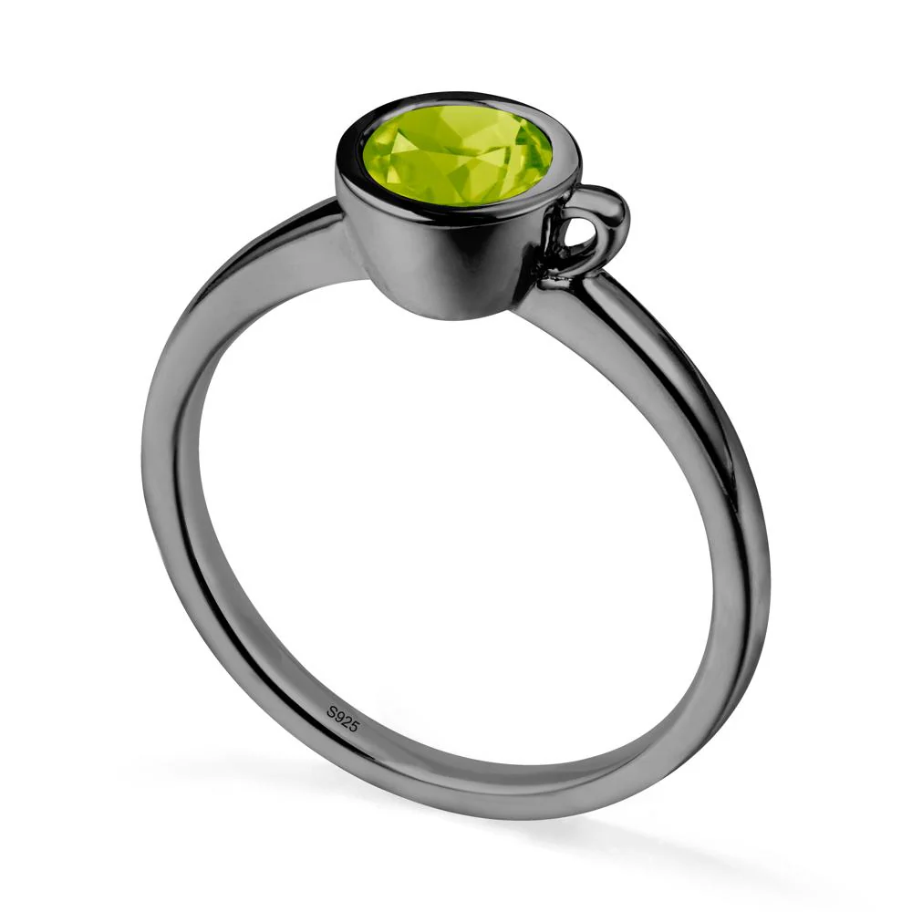 Creative Coffee Cup Inspired Peridot Ring - Image 8
