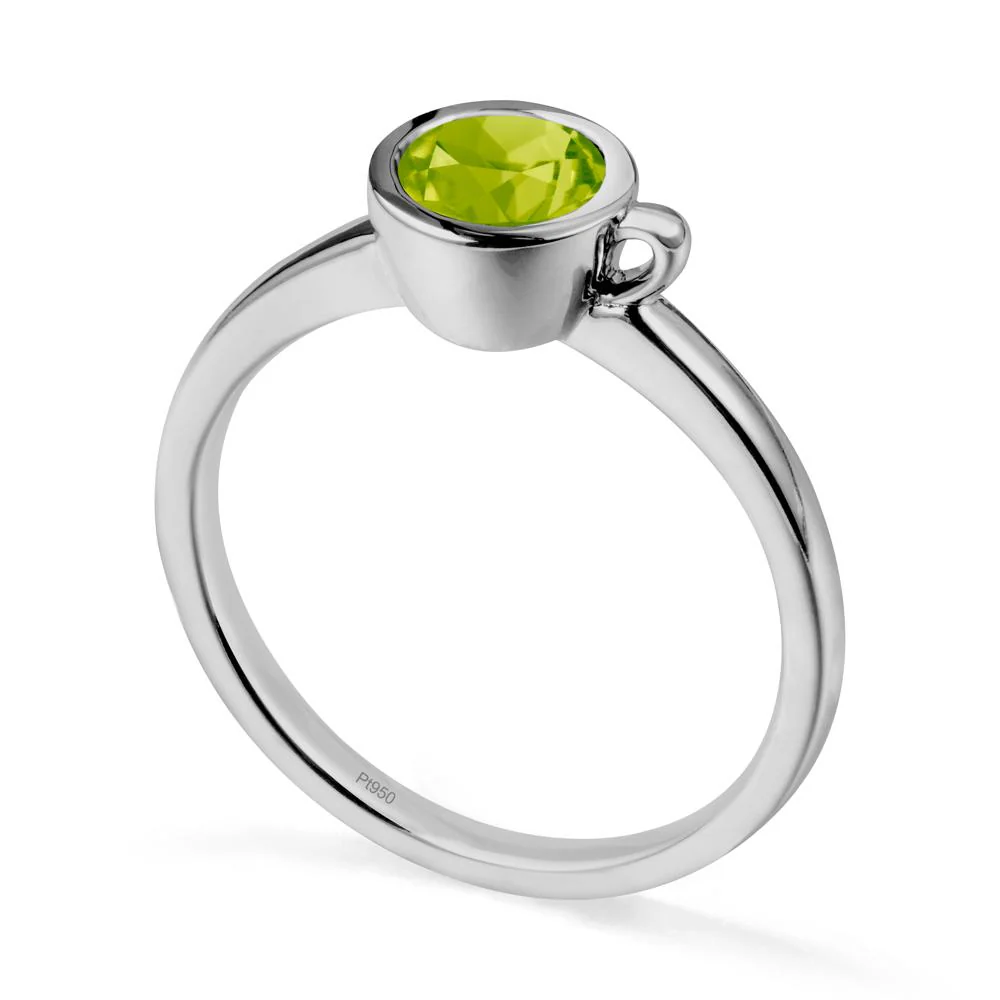 Creative Coffee Cup Inspired Peridot Ring - Image 9