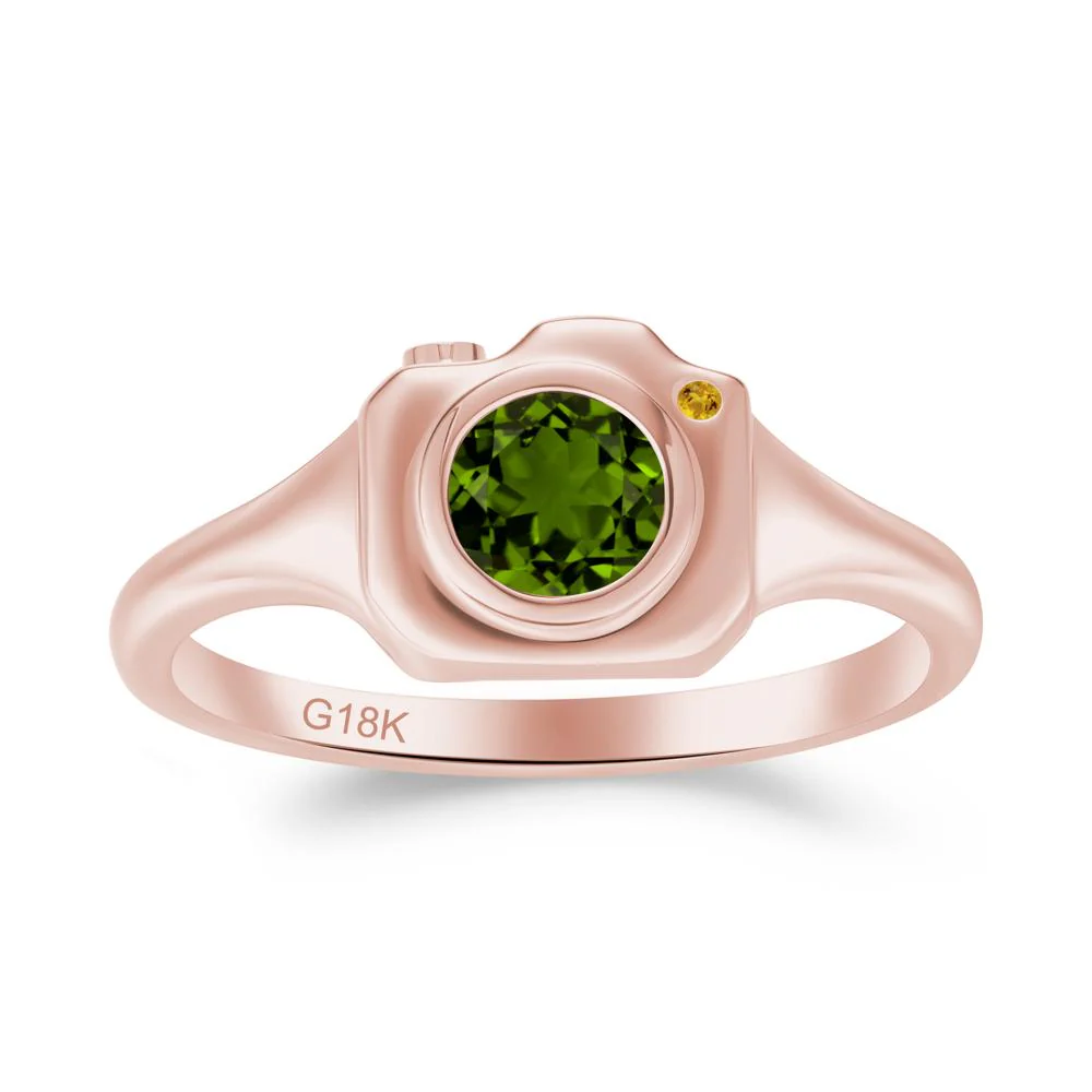 Creative Diopside and Citrine Statement Ring - Image 6