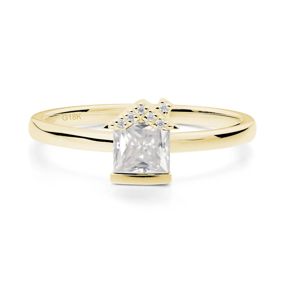 Creative Princess Cut Moissanite Ring - Image 5