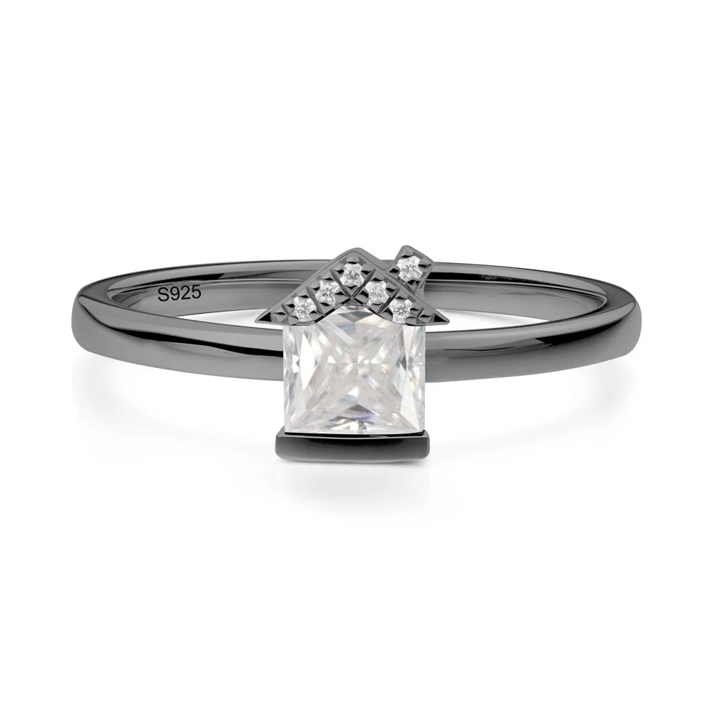 Creative Princess Cut Moissanite Ring - Image 8