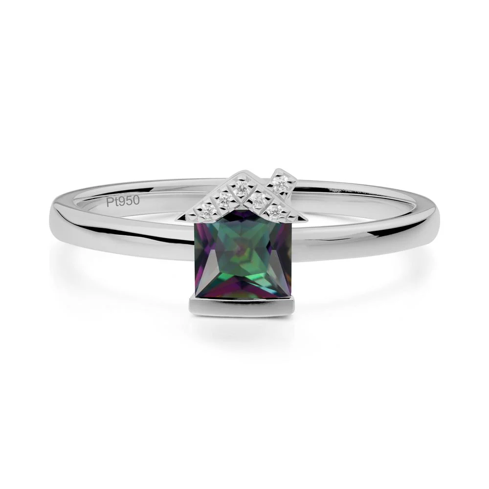 Creative Princess Cut Mystic Topaz Ring - Image 4