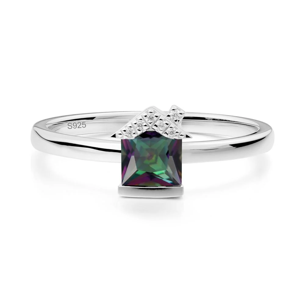 Creative Princess Cut Mystic Topaz Ring - Image 7