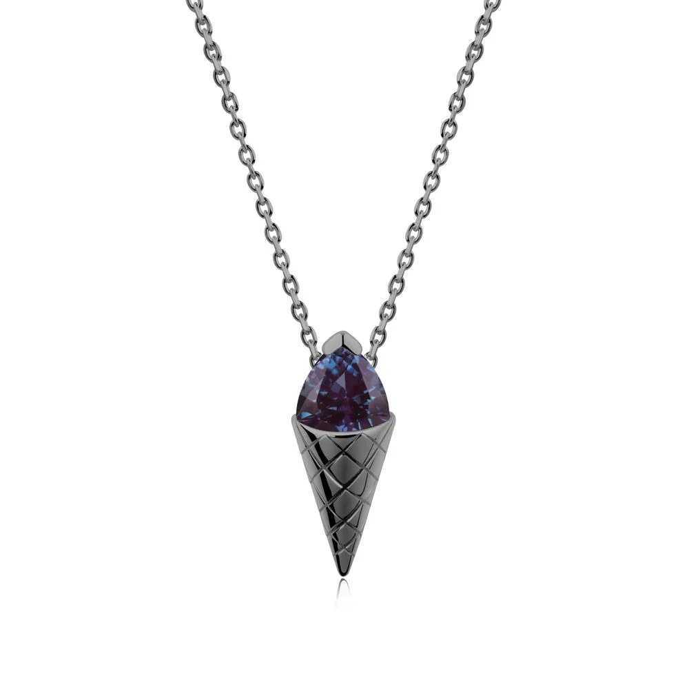 Creative Trillion Cut Alexandrite Necklace - Image 2