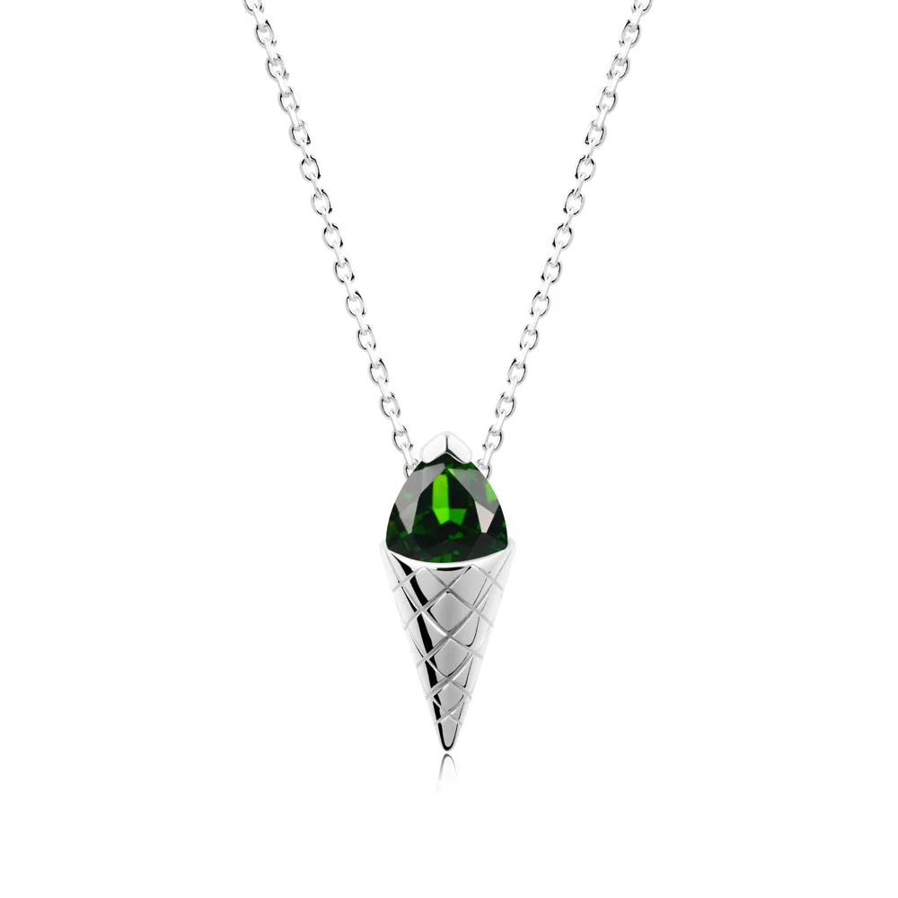 Creative Trillion Cut Diopside Necklace - Image 5