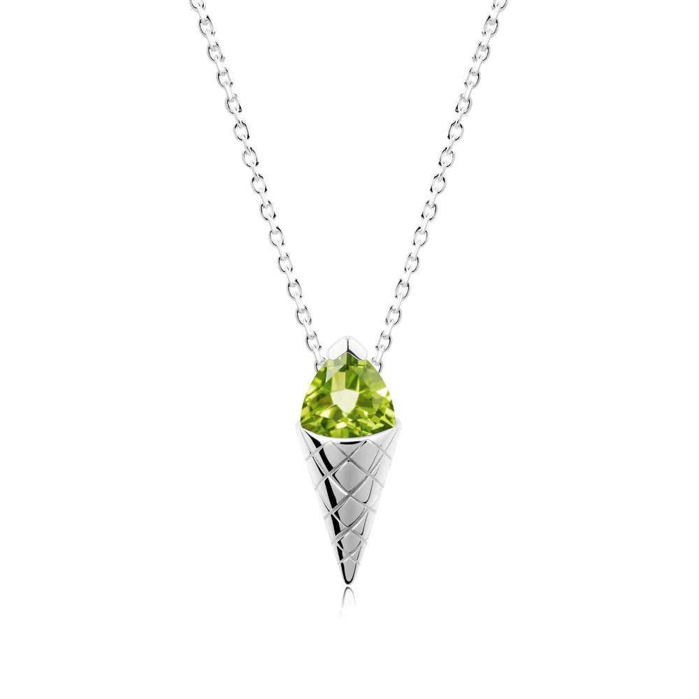 Creative Trillion Cut Peridot Necklace - Image 4