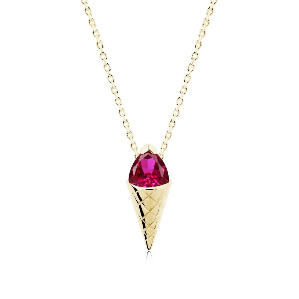 Creative Trillion Cut Ruby Necklace - Image 5