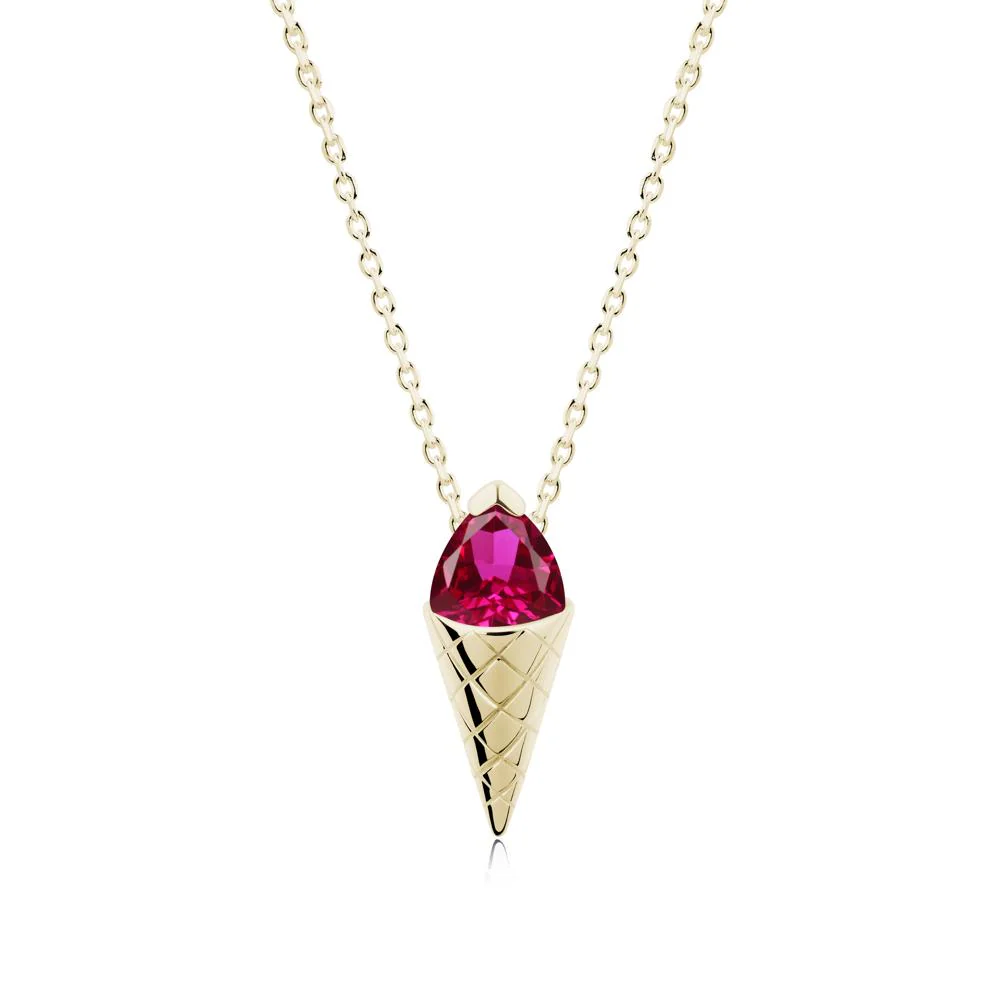 Creative Trillion Cut Ruby Necklace - Image 8