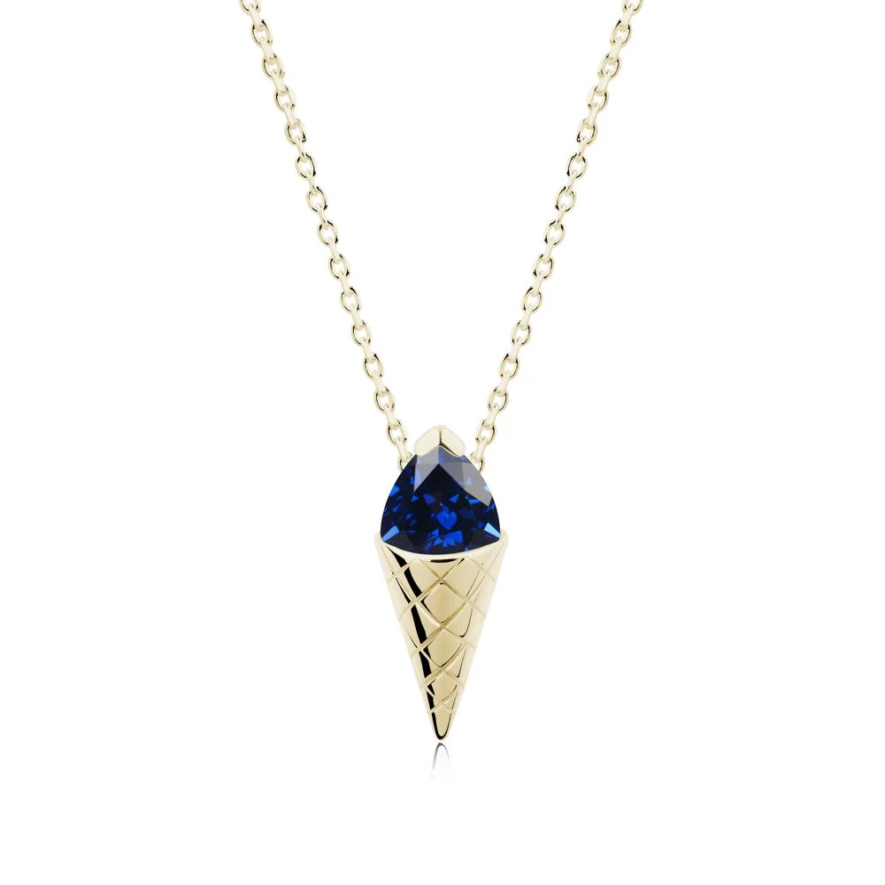 Creative Trillion Cut Sapphire Necklace