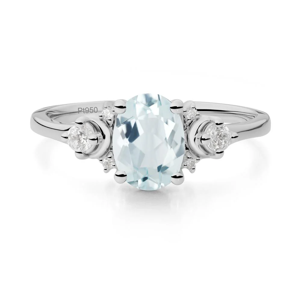 Crescent Moon Inspired Aquamarine Ring - Image 6