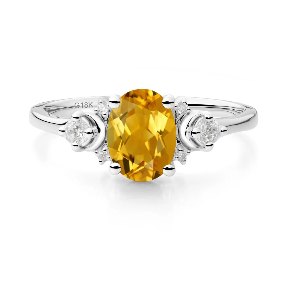 Crescent Moon Inspired Citrine Ring - Image 9