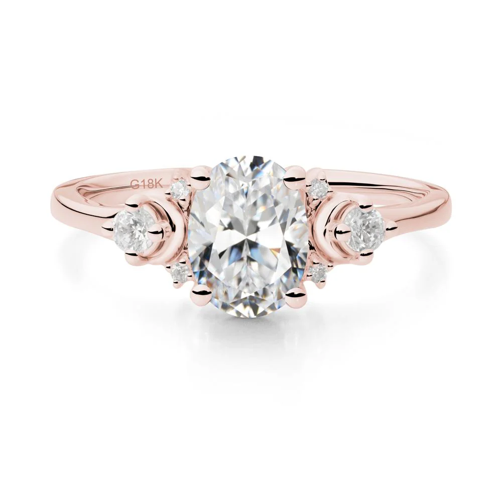 Crescent Moon Inspired Cubic Zirconia Ring - Image 4