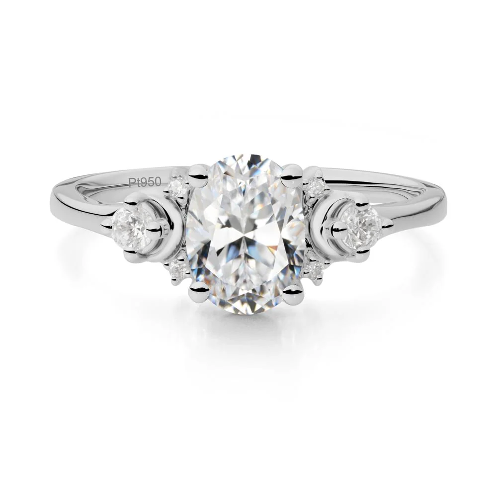 Crescent Moon Inspired Cubic Zirconia Ring - Image 9