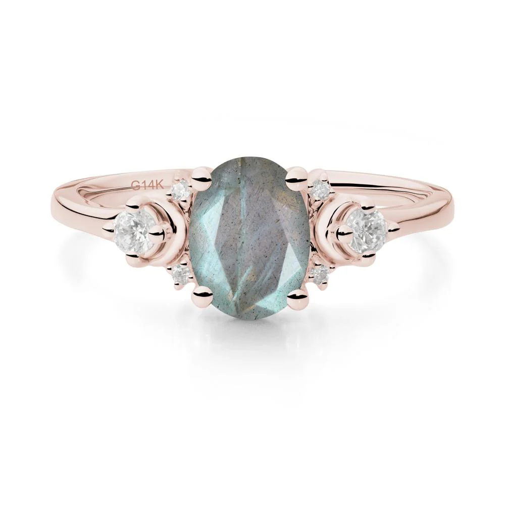 Crescent Moon Inspired Labradorite Ring - Image 5