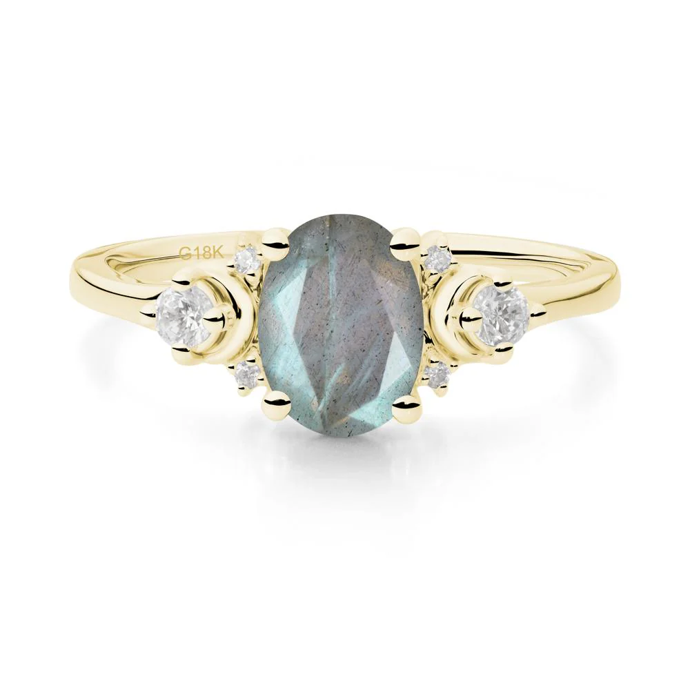 Crescent Moon Inspired Labradorite Ring - Image 8