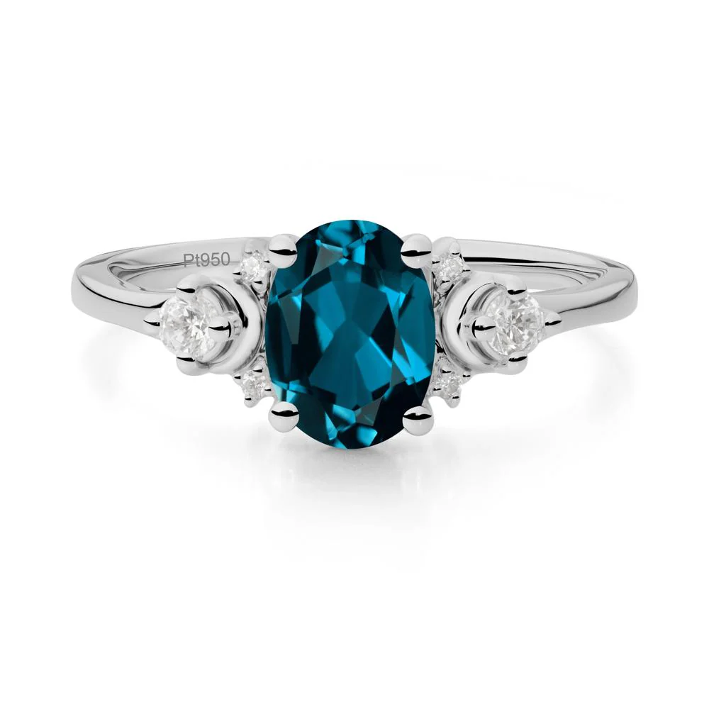 Crescent Moon Inspired London Blue Topaz Ring - Image 6