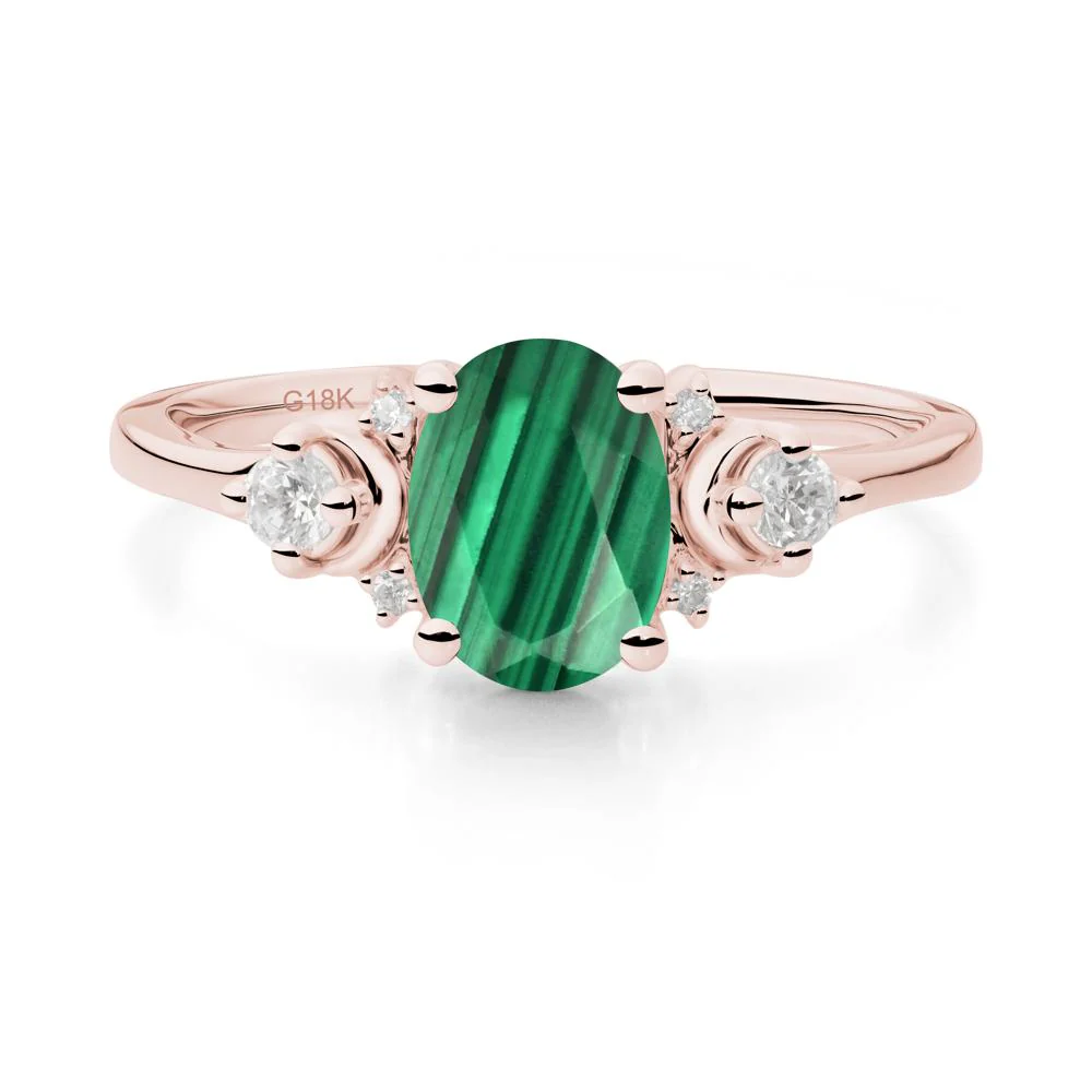 Crescent Moon Inspired Malachite Ring - Image 8