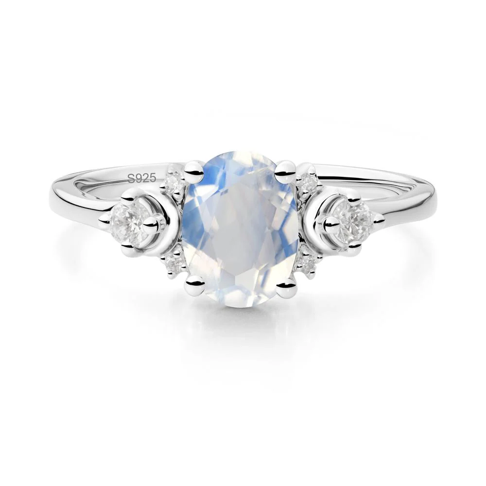 Crescent Moon Inspired Moonstone Ring - Image 2