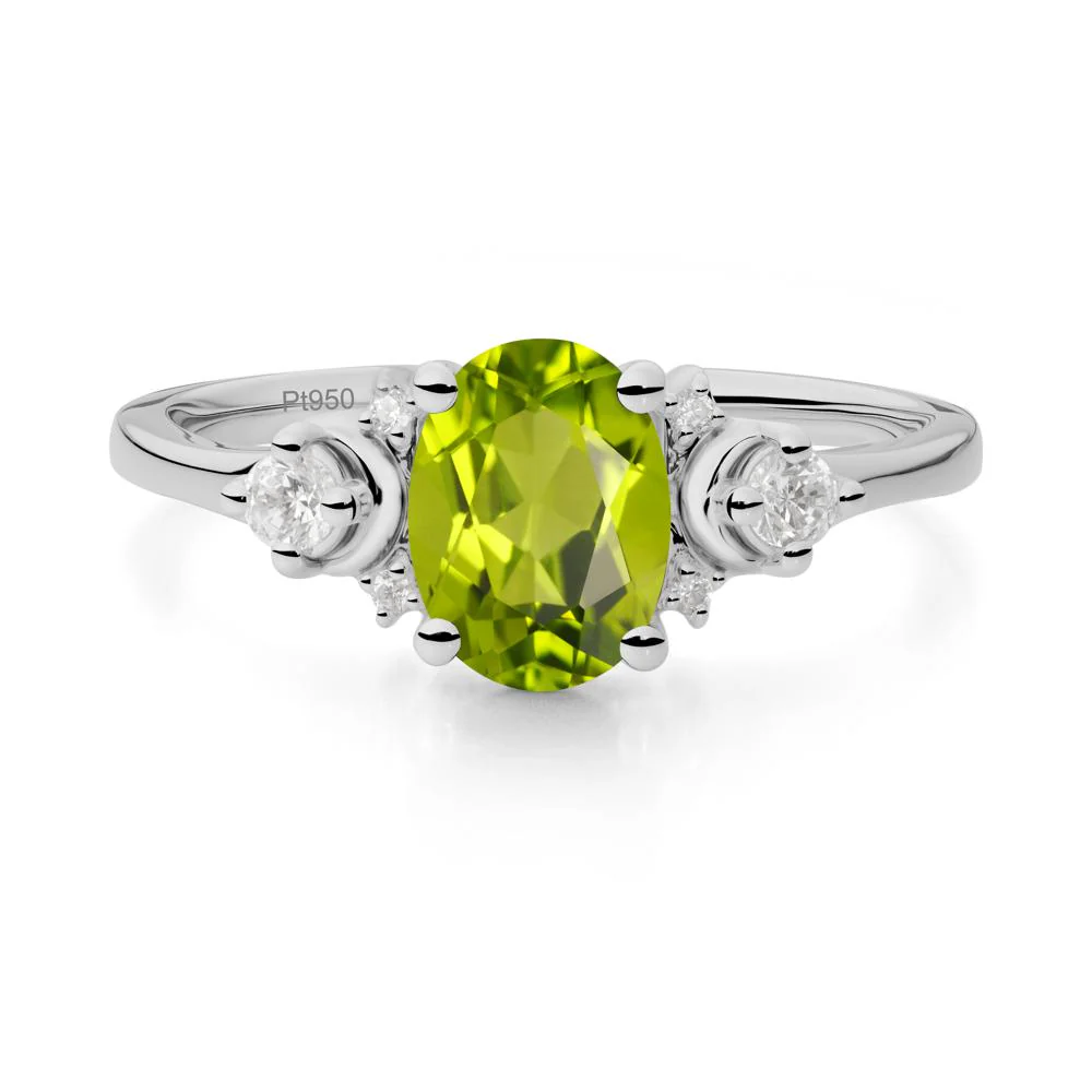 Crescent Moon Inspired Peridot Ring - Image 2