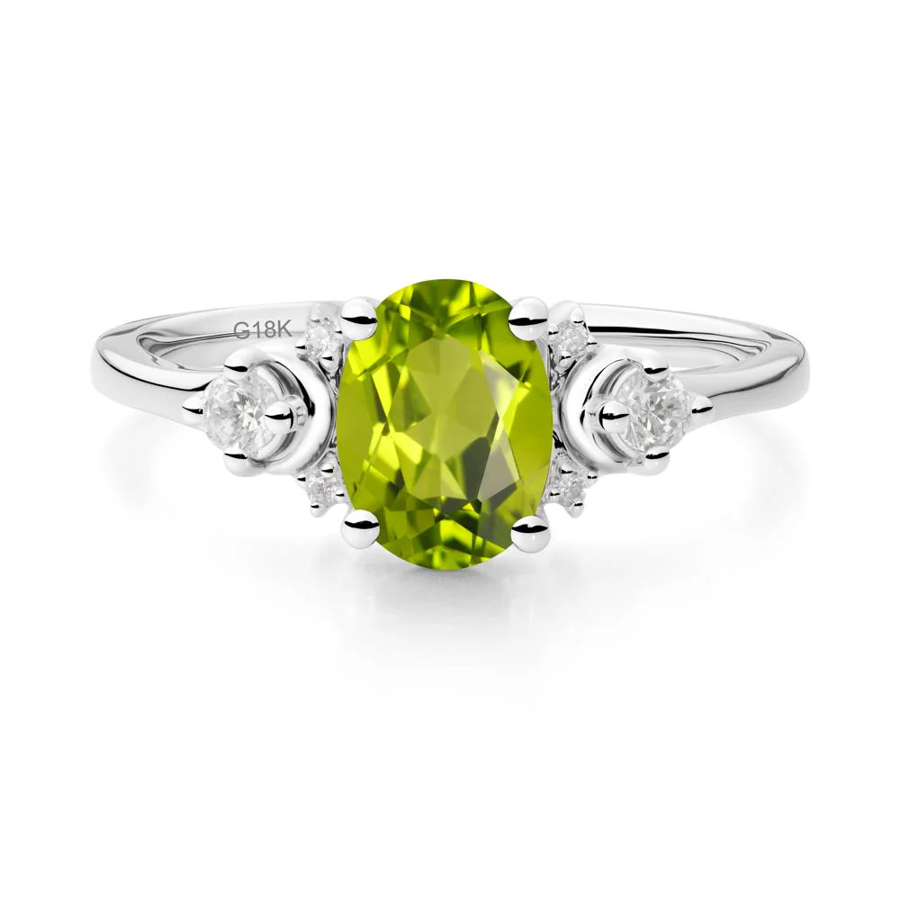Crescent Moon Inspired Peridot Ring - Image 4