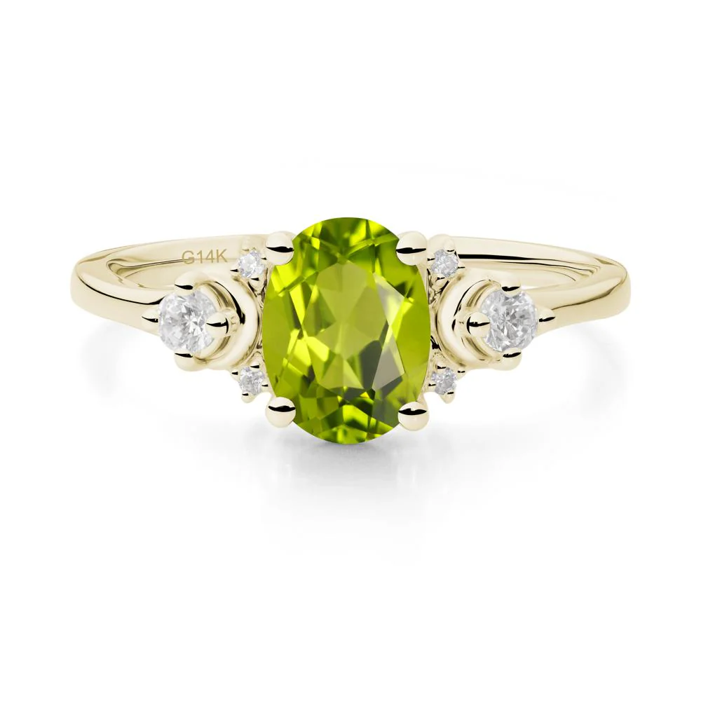 Crescent Moon Inspired Peridot Ring - Image 7
