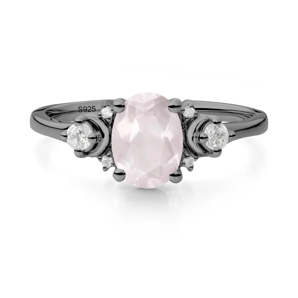 Crescent Moon Inspired Rose Quartz Ring - Image 6