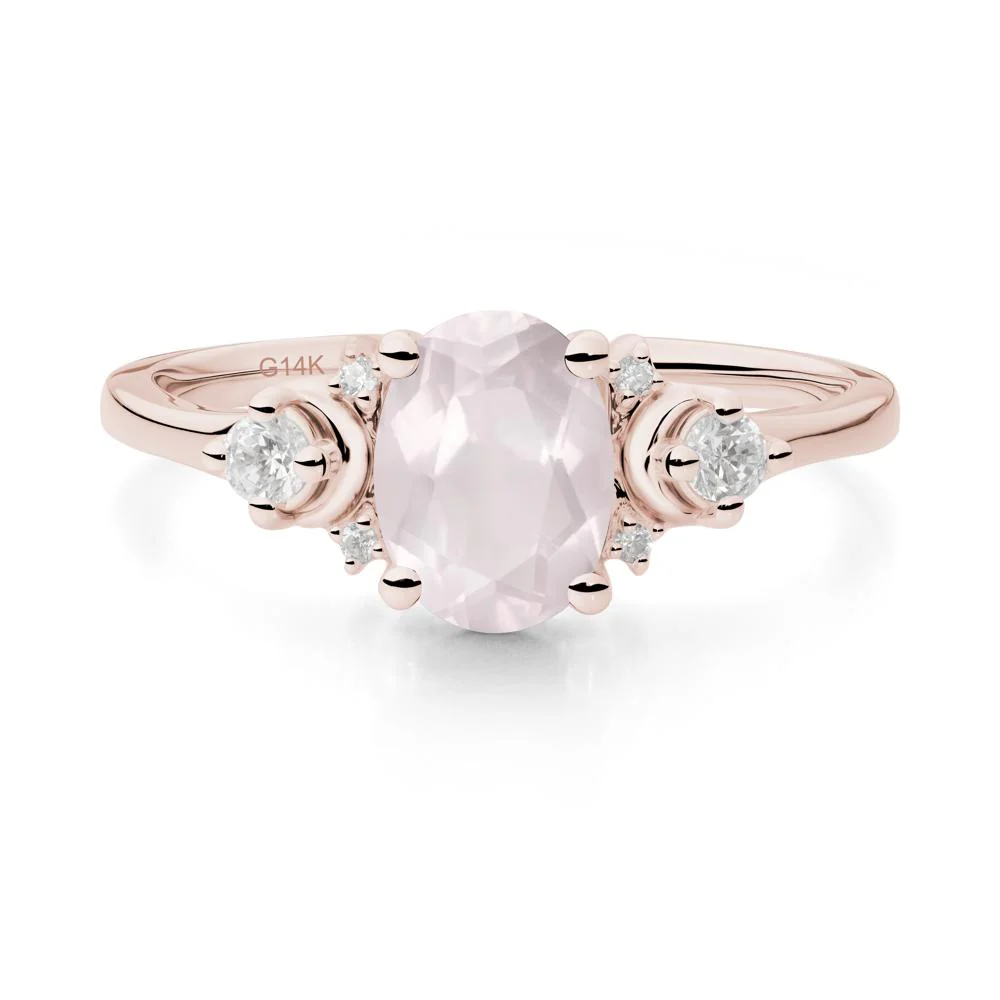 Crescent Moon Inspired Rose Quartz Ring - Image 8