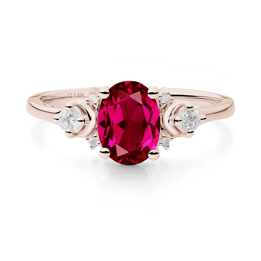 Crescent Moon Inspired Ruby Ring - Image 2