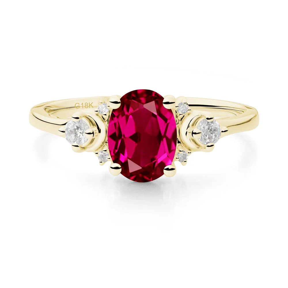 Crescent Moon Inspired Ruby Ring - Image 3