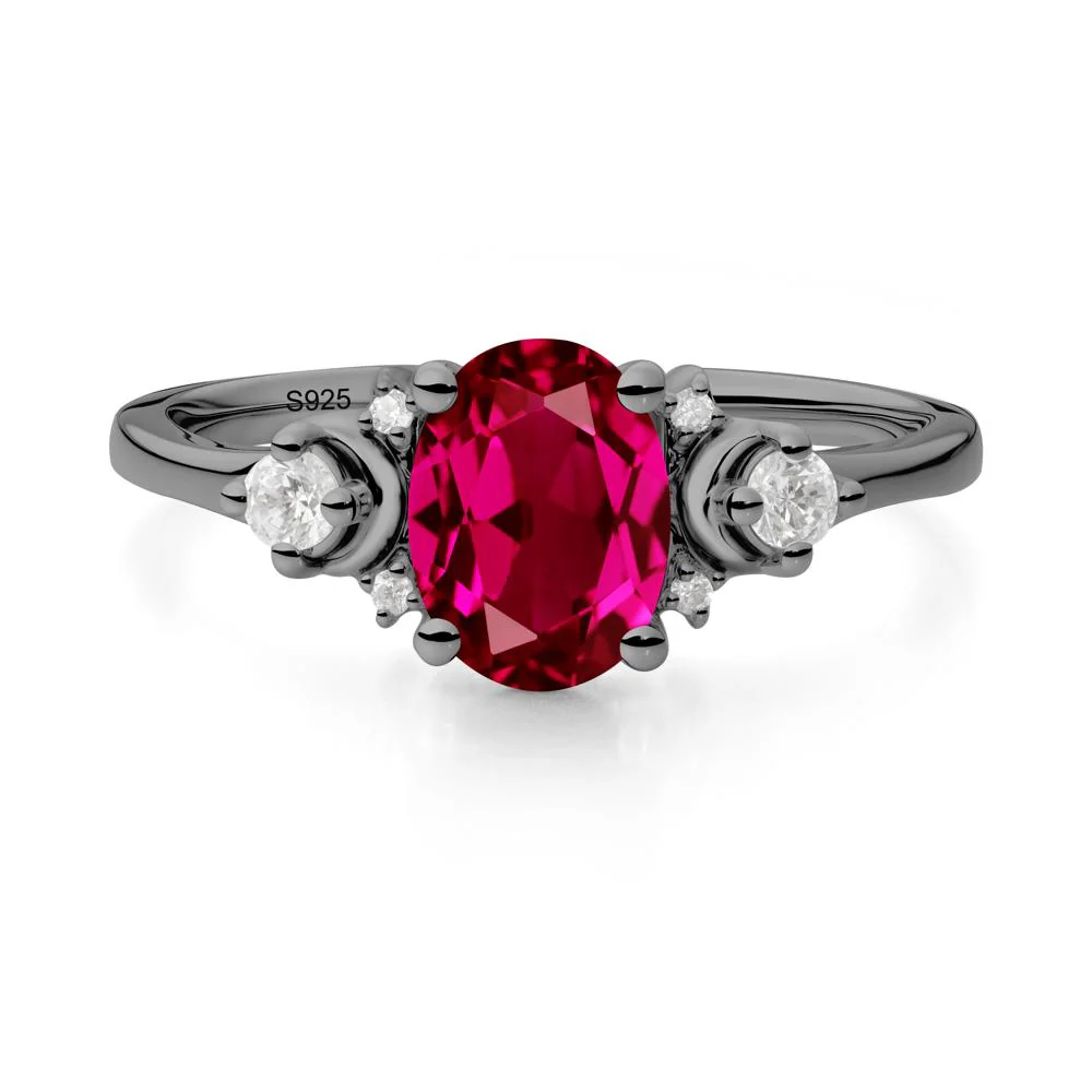 Crescent Moon Inspired Ruby Ring - Image 5