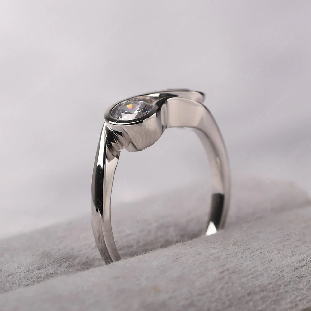 Cubic Zirconia Double Stone Engagement Ring - Image 4