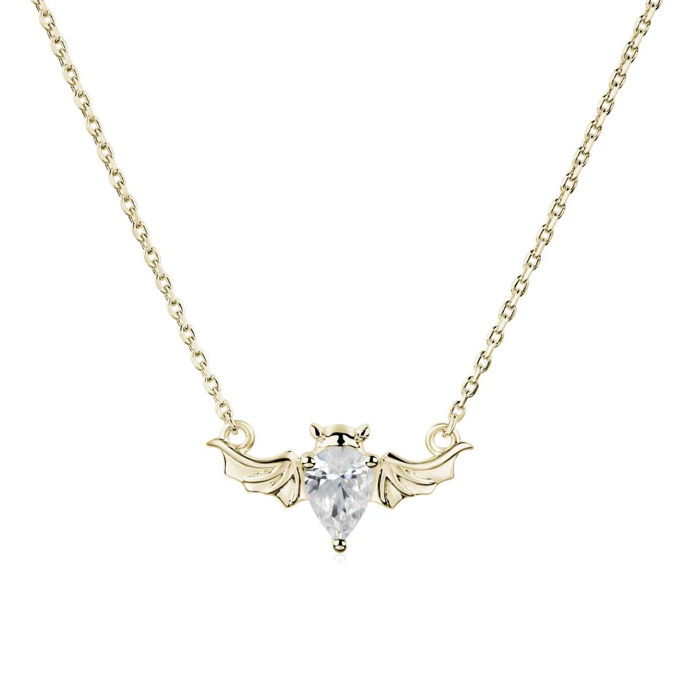 Cubic Zirconia Bat Wing Necklace - Image 3