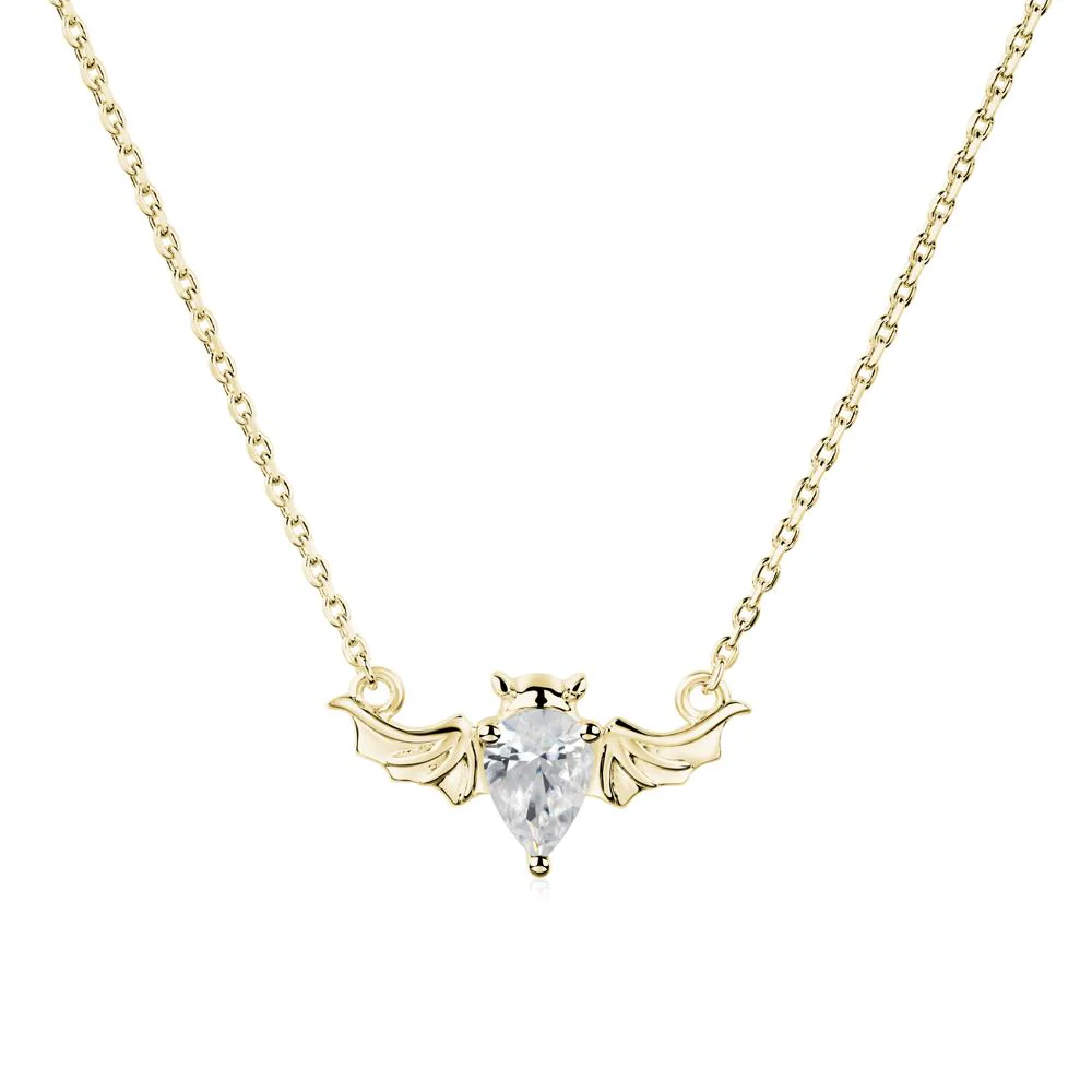 Cubic Zirconia Bat Wing Necklace - Image 6