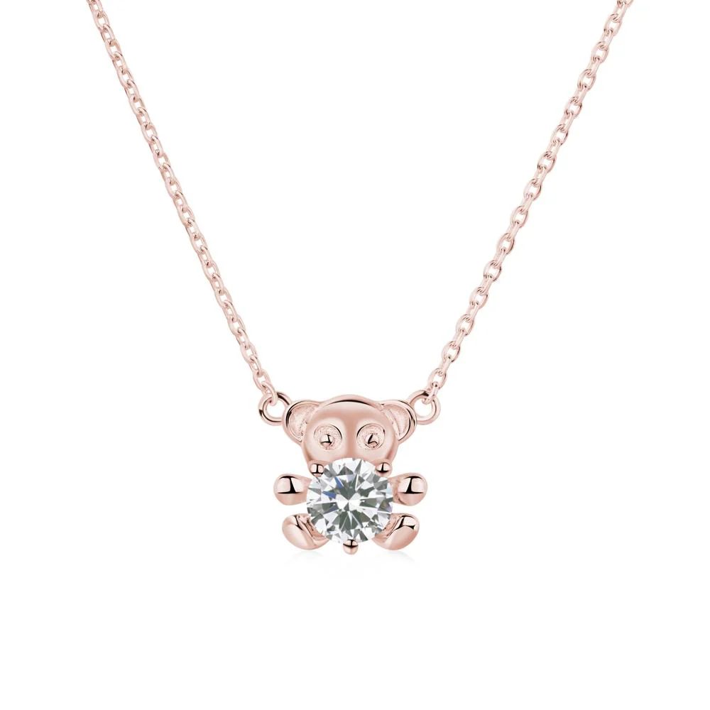Cubic Zirconia Bear Necklace - Image 3