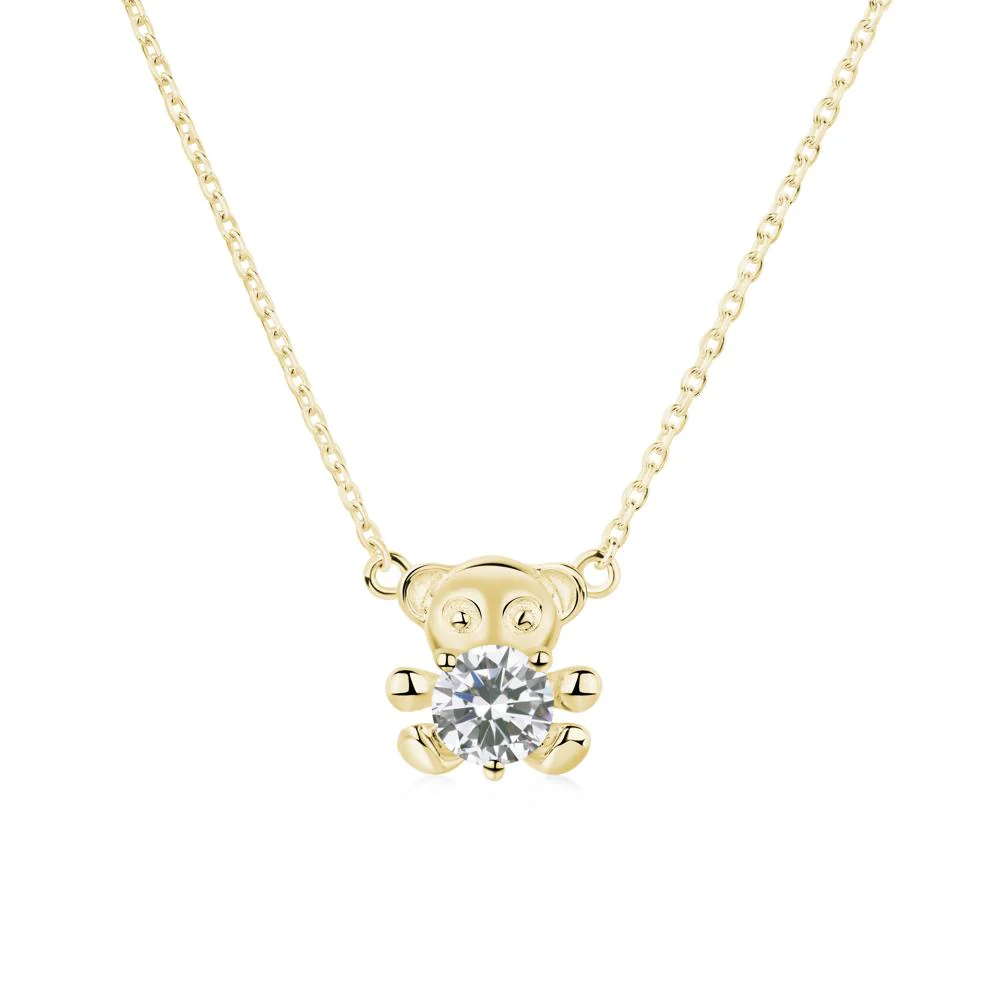 Cubic Zirconia Bear Necklace - Image 4