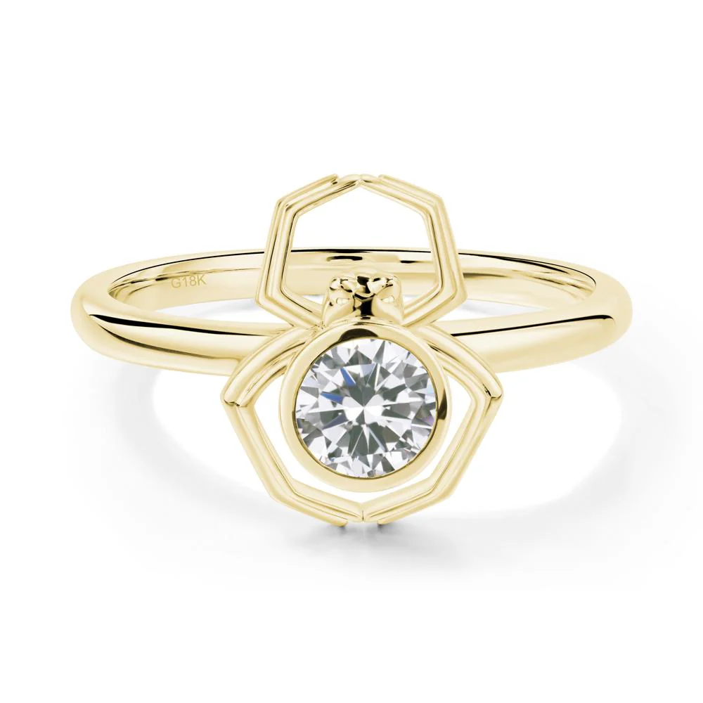 Cubic Zirconia Bezel Set Spider Ring - Image 2