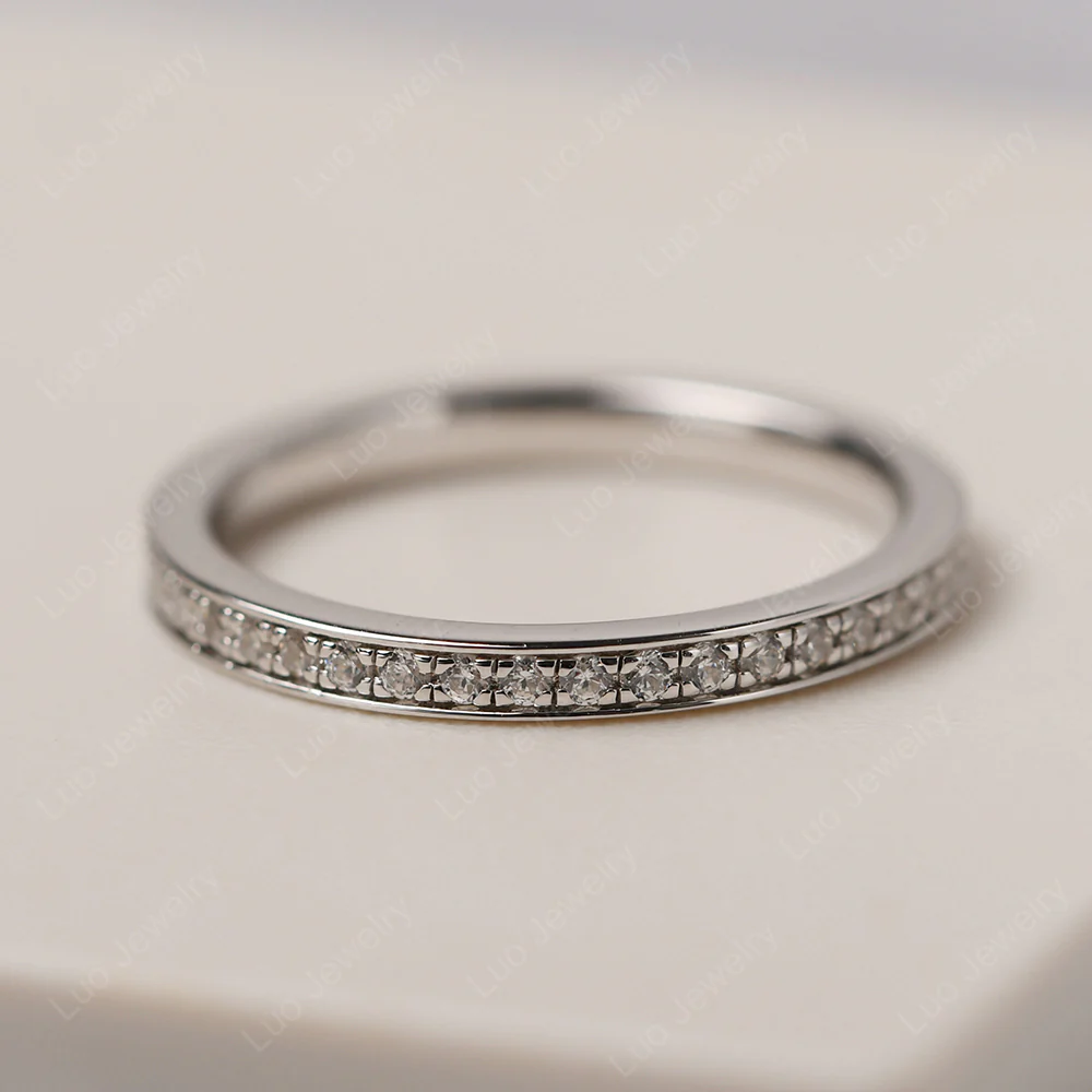 Cubic Zirconia Pave Band Ring - Image 3