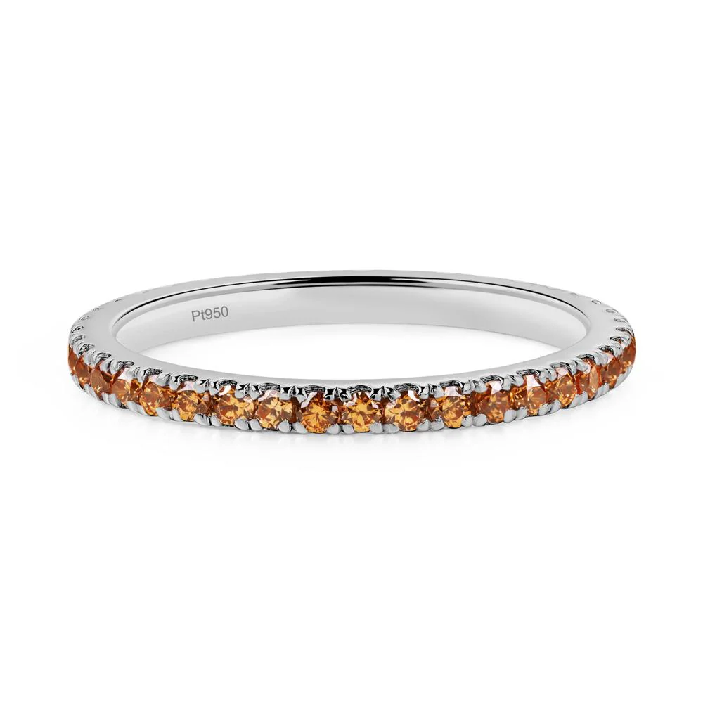 Champagne Cubic Zirconia Pave Eternity Ring - Image 6