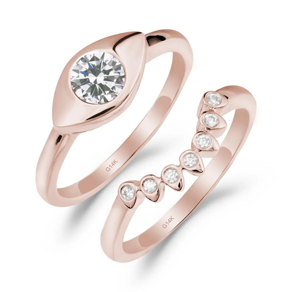 Cubic Zirconia Evil Eye Ring Set - Image 5
