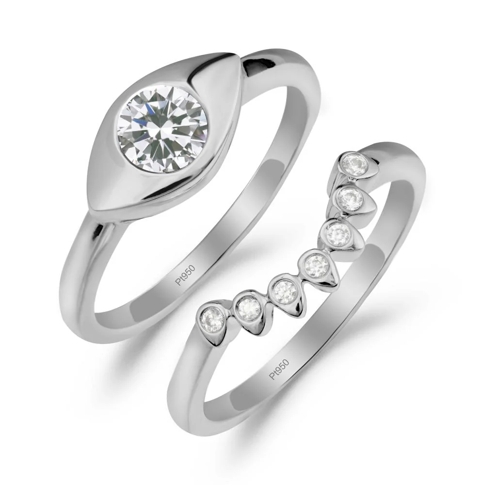 Cubic Zirconia Evil Eye Ring Set - Image 9