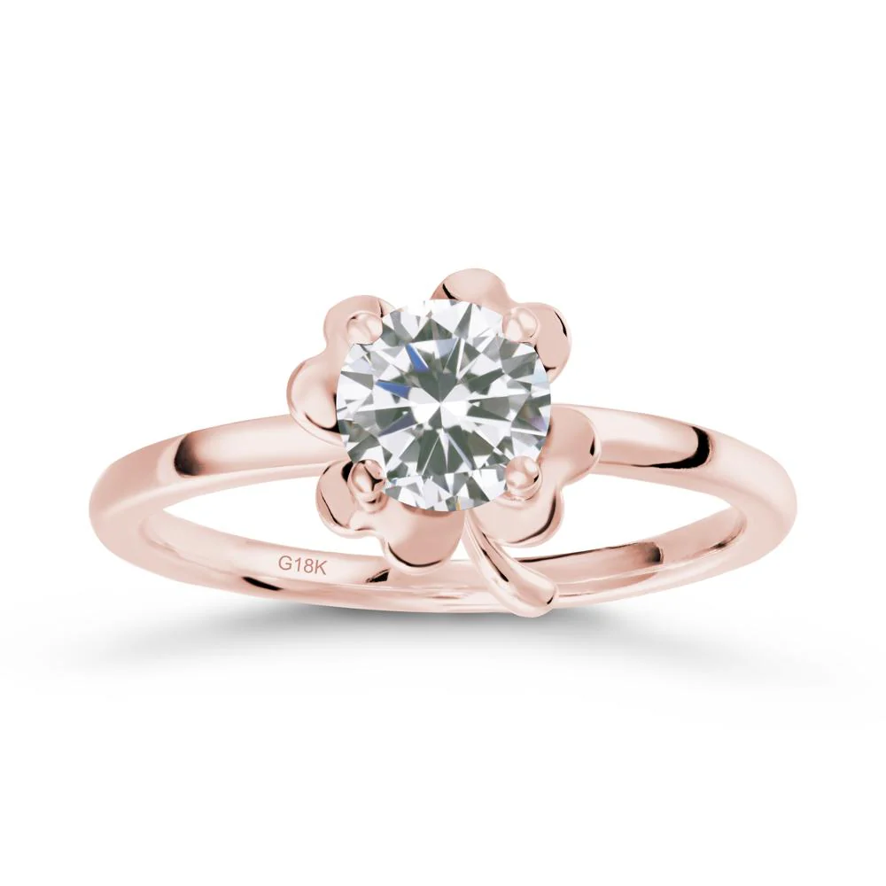 Cubic Zirconia Four Leaf Clover Creative Ring - Image 4