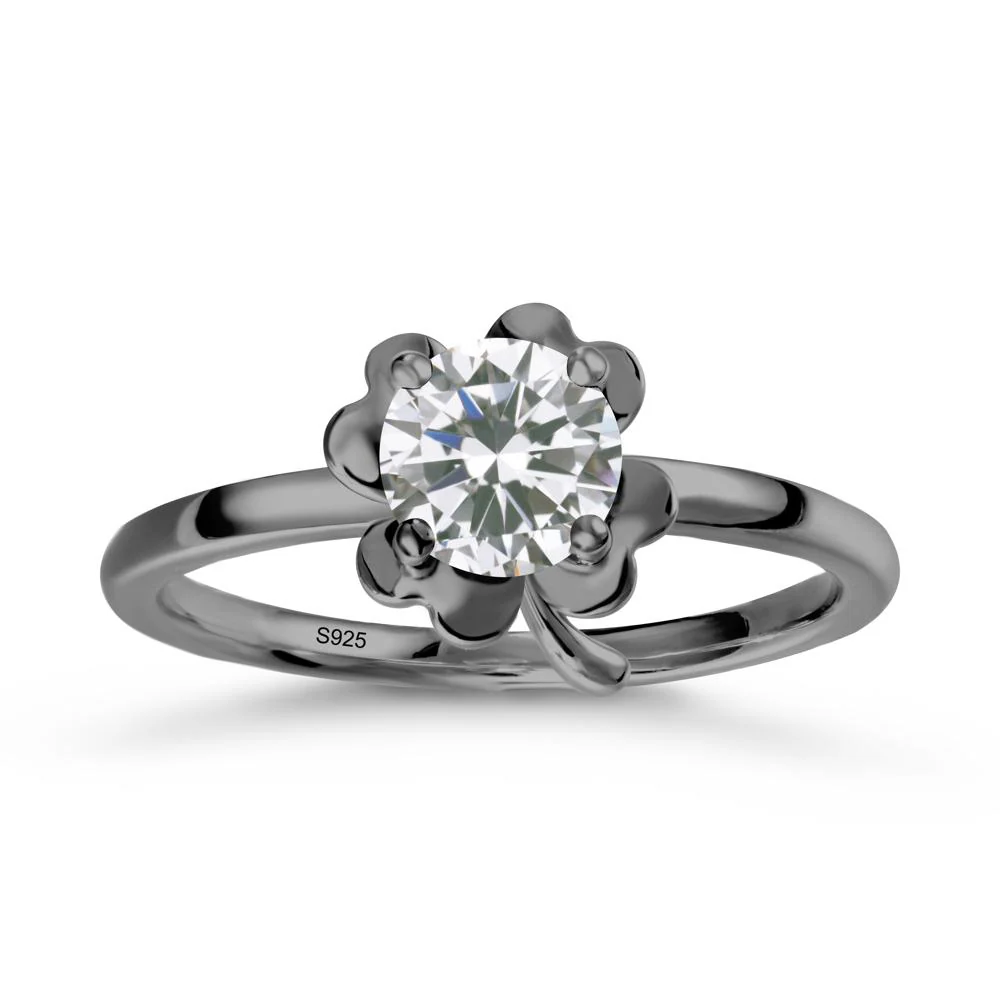 Cubic Zirconia Four Leaf Clover Creative Ring - Image 7