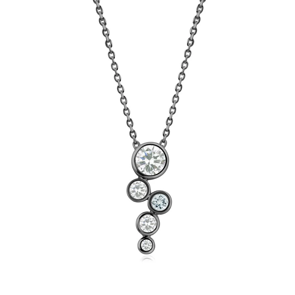 Cubic Zirconia Graduated Drop Pendant - Image 2