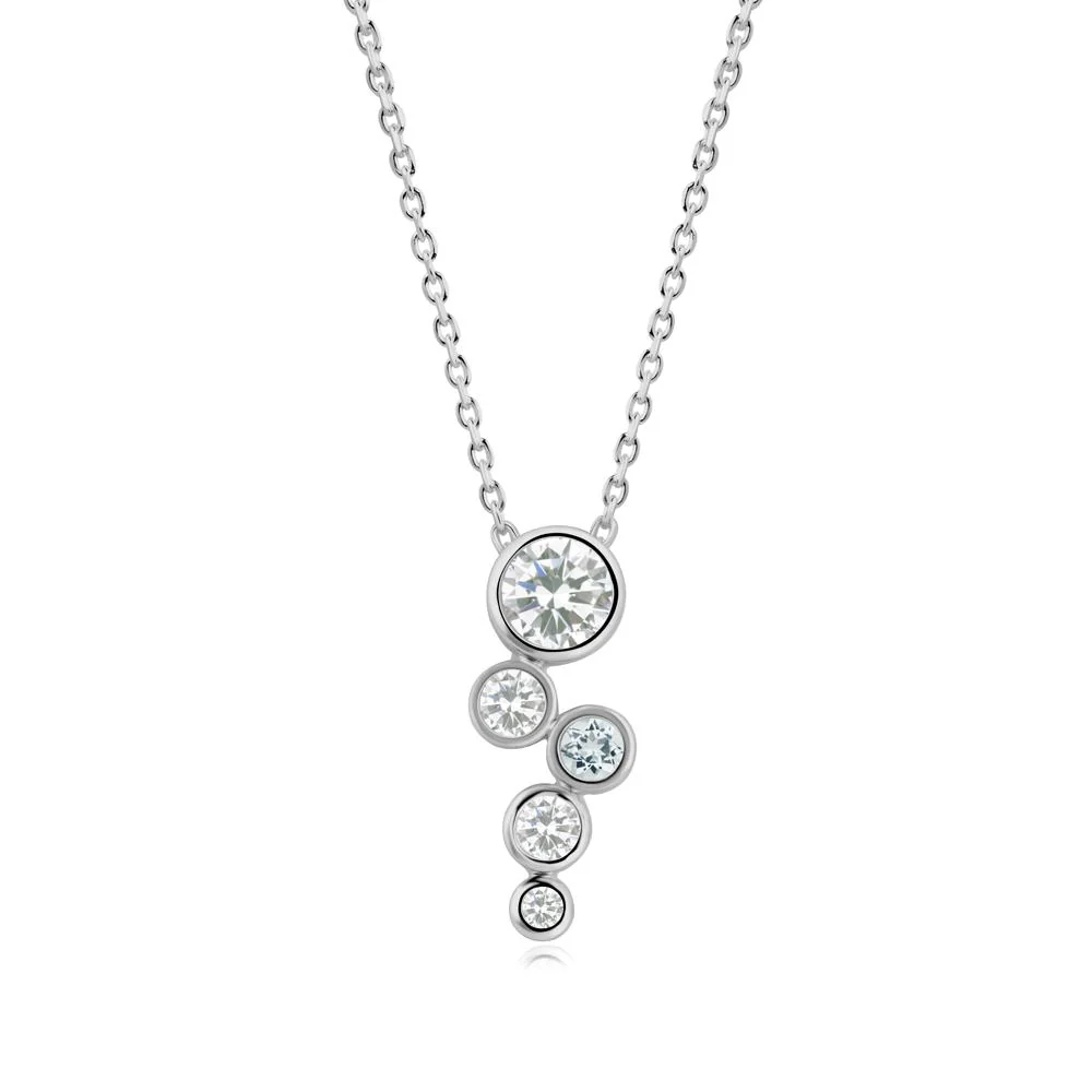 Cubic Zirconia Graduated Drop Pendant - Image 4
