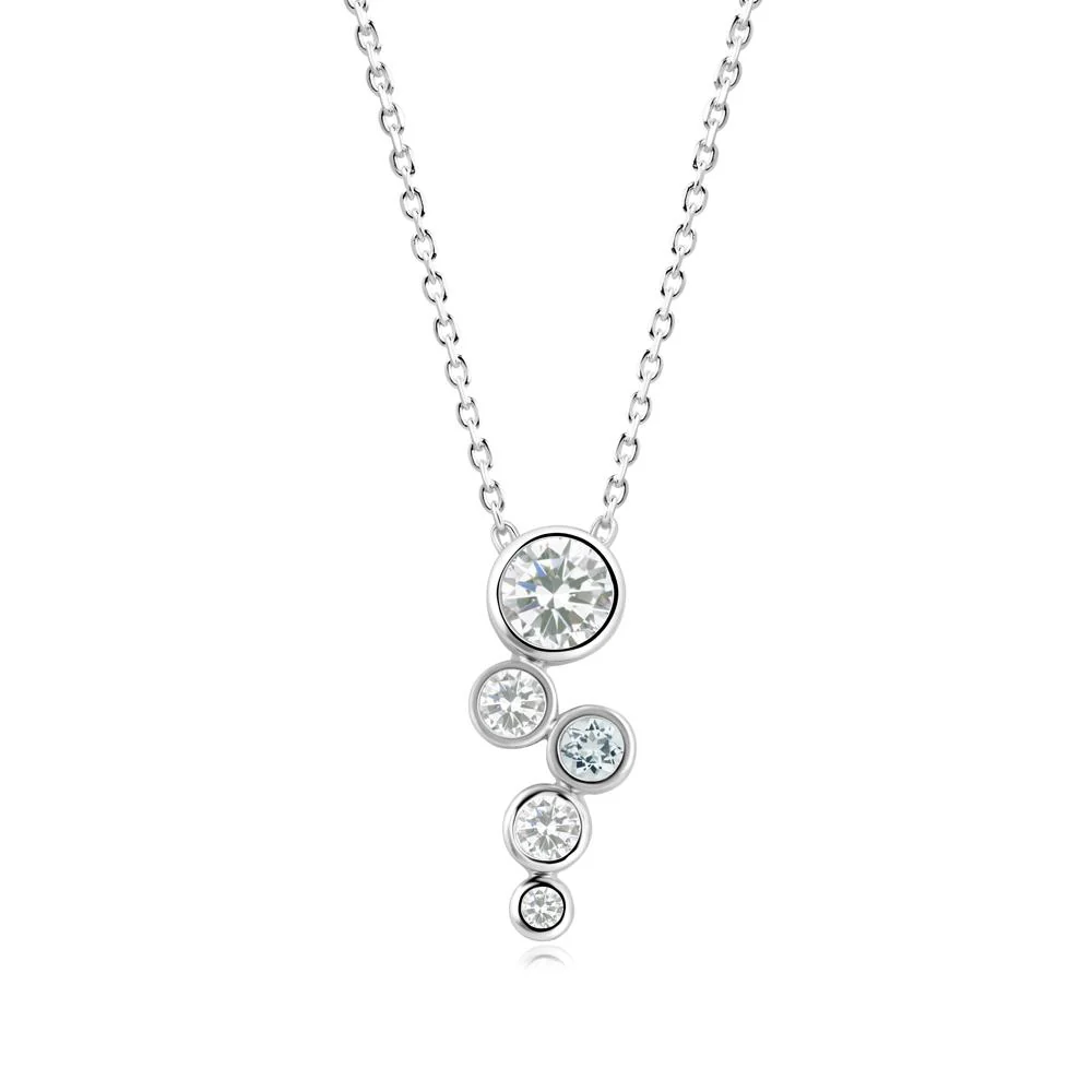 Cubic Zirconia Graduated Drop Pendant - Image 5