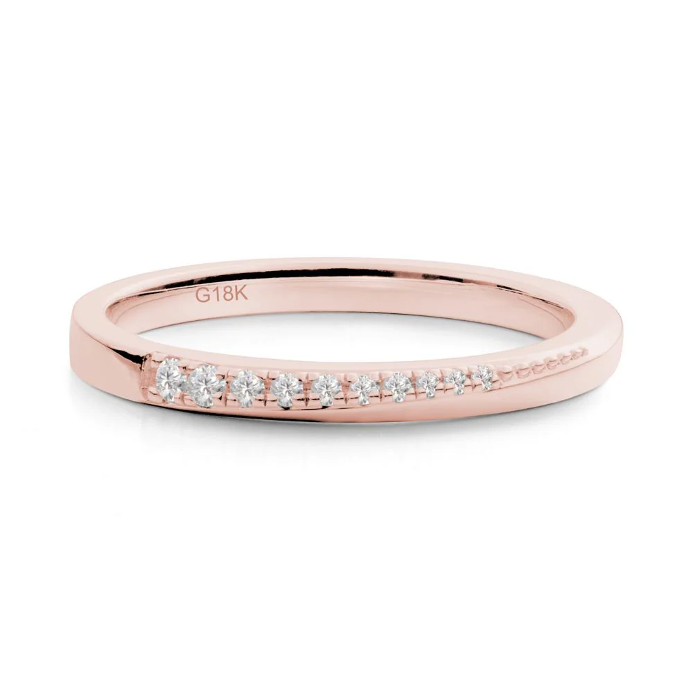 Cubic Zirconia Half-Eternity Band Ring - Image 5