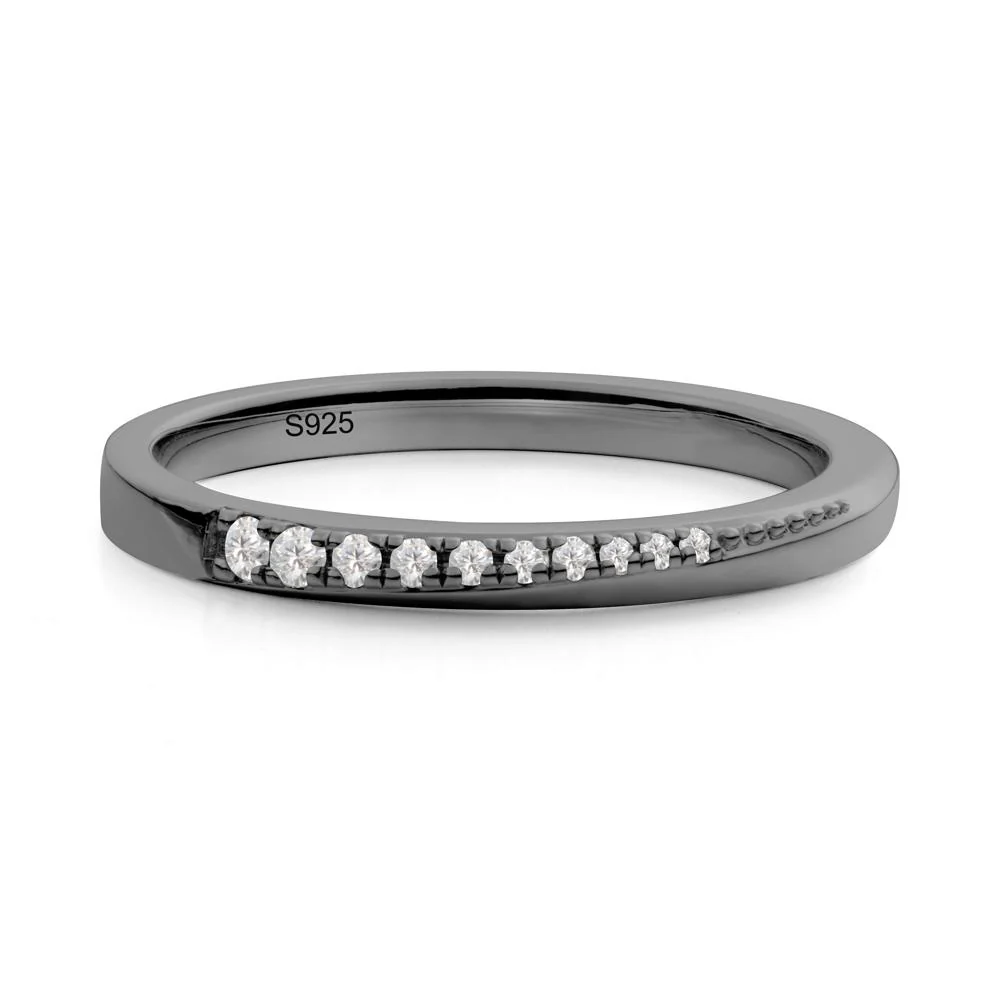 Cubic Zirconia Half-Eternity Band Ring - Image 7